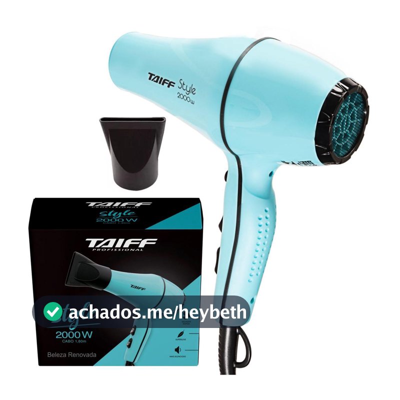 Secador De Cabelo Taiff Style Azul Tifanny Original 2000 W