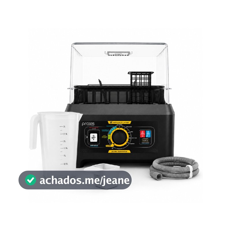 MODELO NOVO Lava Louças Portátil Praxis Semi-Automática 8 Programas 110V Preto