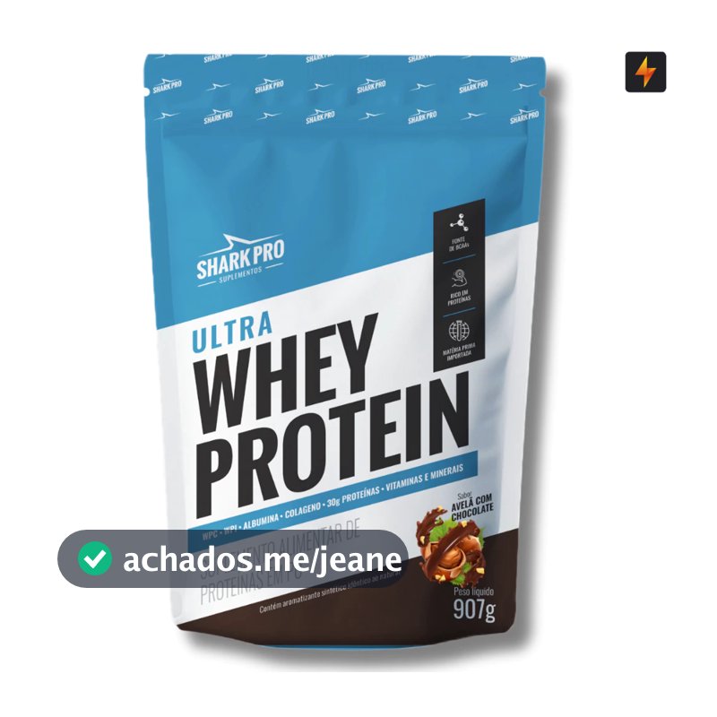 Ultra Whey Protein Refil 907g Proteína Concentrada Shark Pro