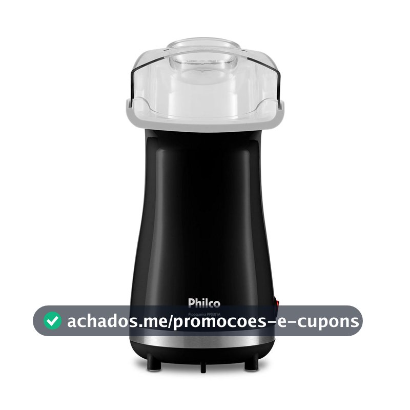 Pipoqueira Elétrica Sem Óleo Philco Preta 1200W PPIE01A