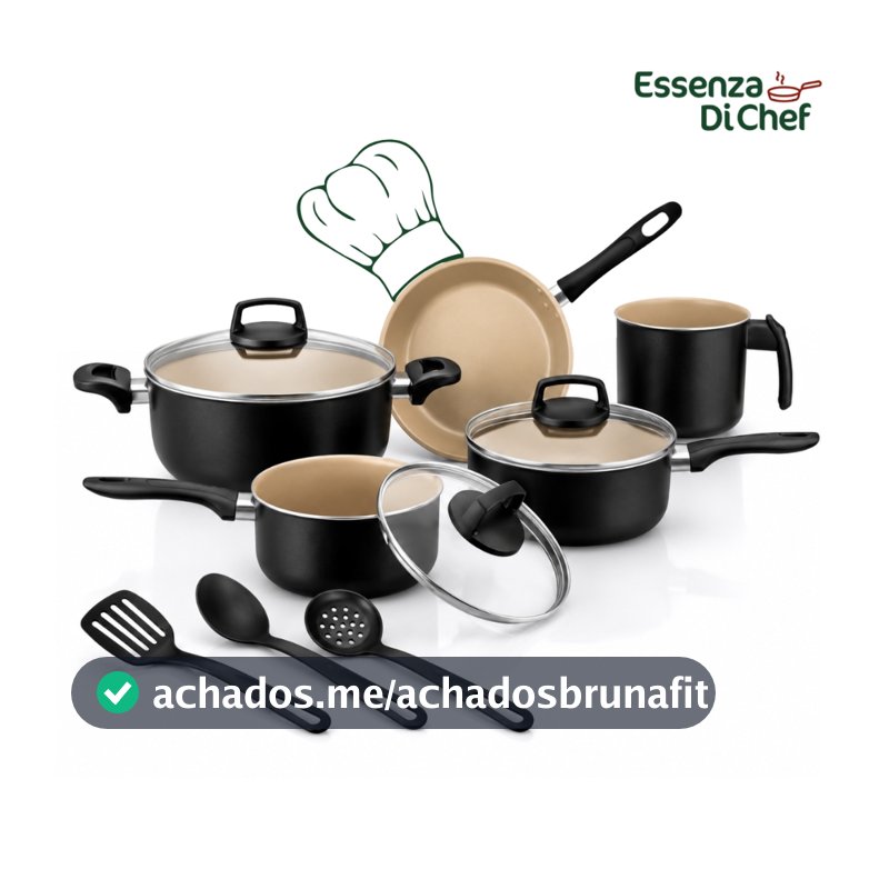 Jogo de Panela 08 Peças Conjunto Classico Antiaderente Tampa Vidro Temperado Kit Panela Cozinha