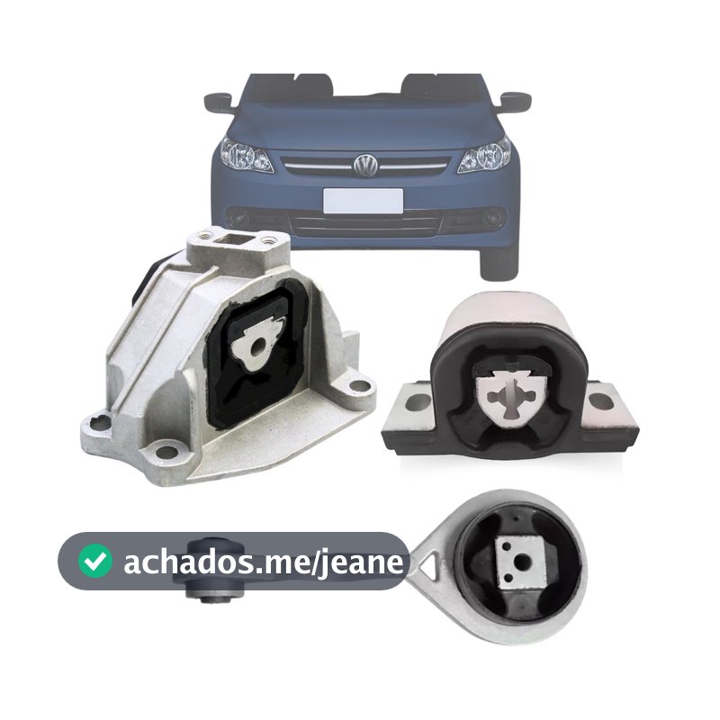 Kit Completo Coxim Calço Fox Gol Polo Saveiro Voyage 1.0 1.6
