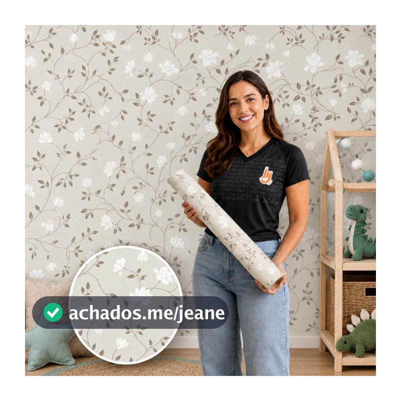 Papel de Parede Autocolante Floral Decorativo para Sala e Quarto – Envio Imediato