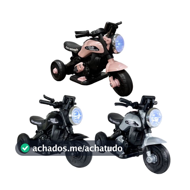 Moto Eletrica Infantil Bivolt 6v Mini First  Rosa Zippy Toys (SEM CONTROLE REMOTO)