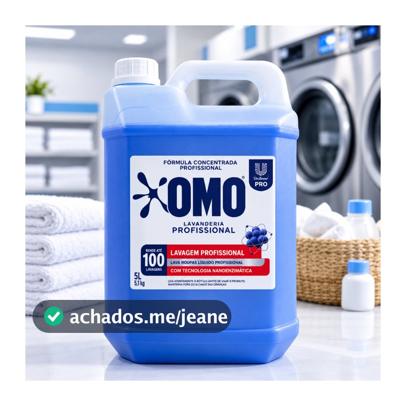 OMO Lava-Roupas Líquido 5L - Remove Manchas Difíceis, Preserva Cores, Rende 100 Lavagens