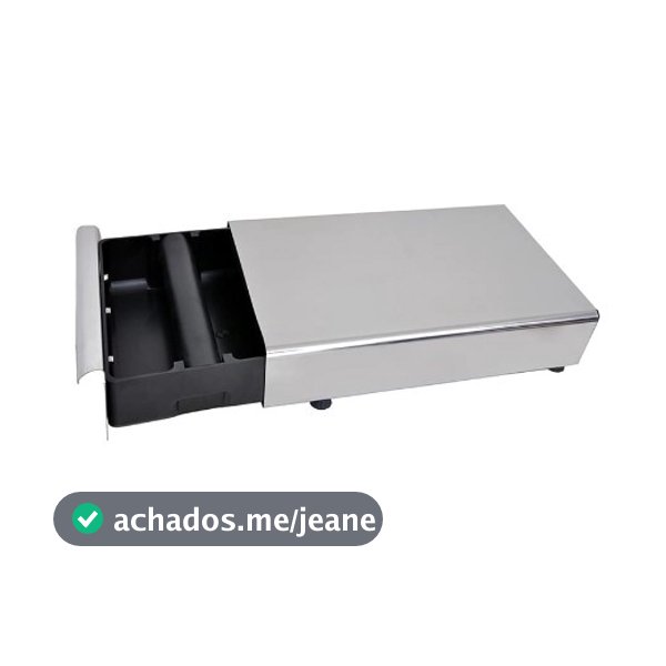 Gaveta de aço inox para borra de café Tocave medidas 43x26x12 cm