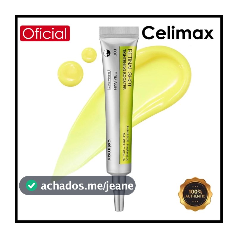 Original da Coreia `Celimax Retinal Shot Sérum Firmador 0,1% Retinal Nanométrico MATRIXYL3000 Original Coreia Anti‑idade