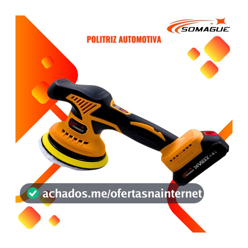 Politriz Automotiva Lixadeira Orbital Sem Fio 2 Baterias