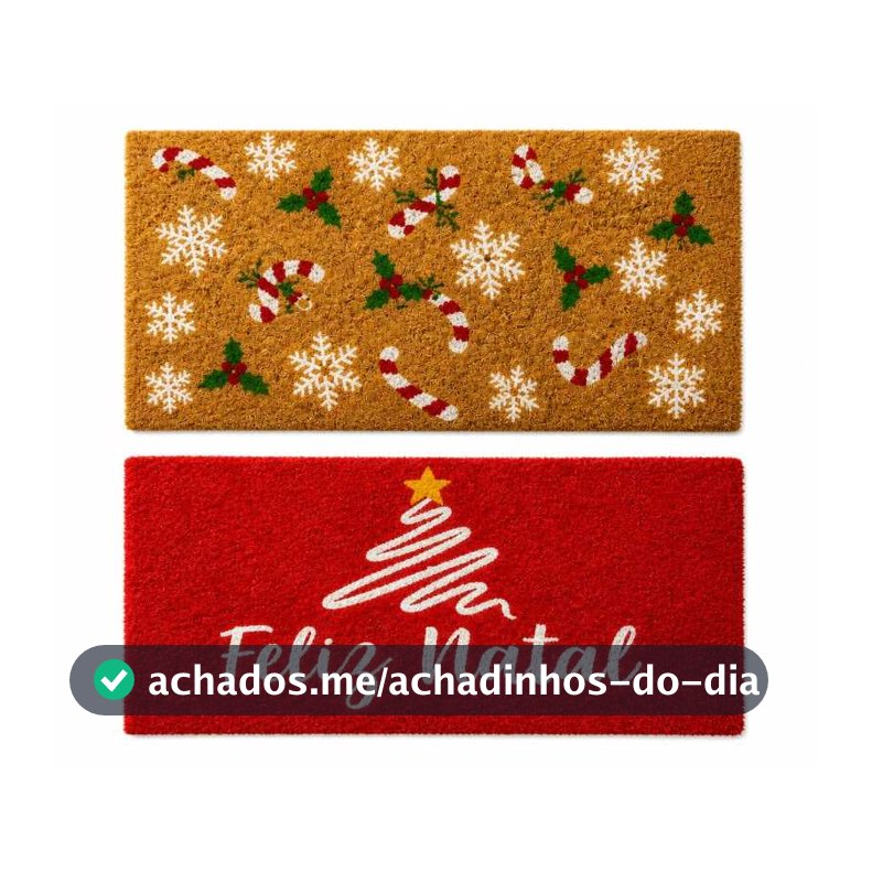 Tapete Capacho Antiderrapante Natal 33cm x 60cm