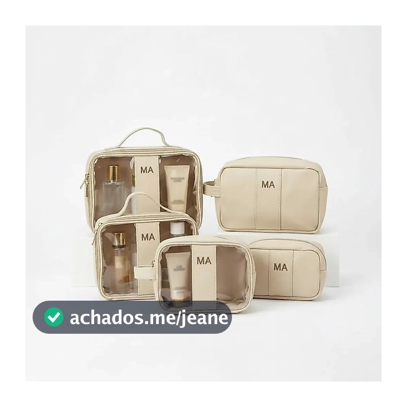 Necessaire Feminina Personalizada Kit 5 Peças Porta Maquiagem