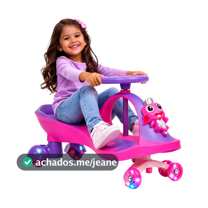 Carrinho de Rolimã Infantil Gira 360° Super Car Rodas LED Drift Suporta 100kg Menino Menina