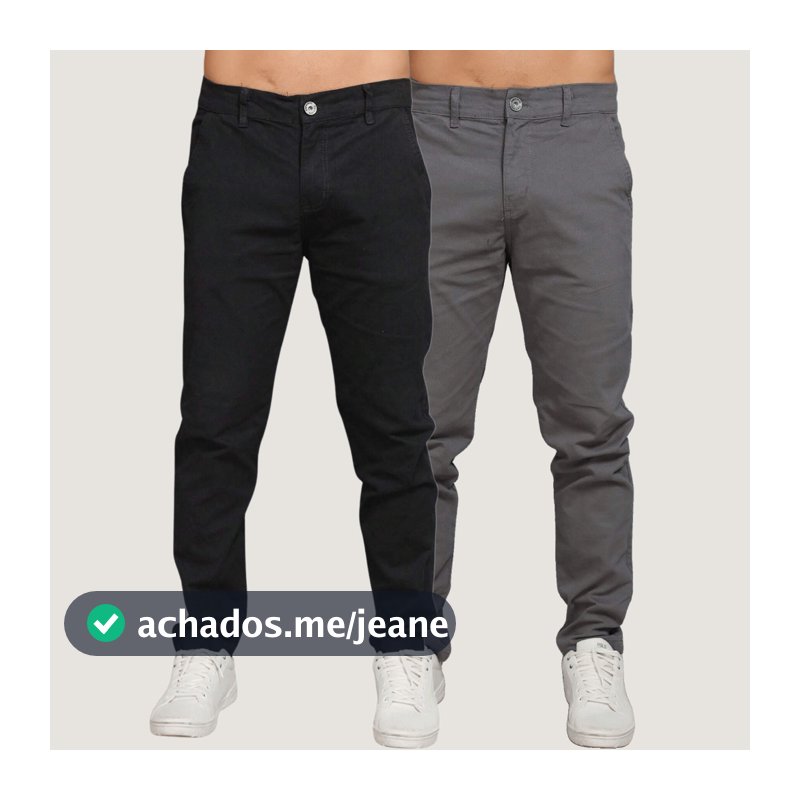 Kit Calça Sarja Masculina Calca Masculino Com Lycra Elastano