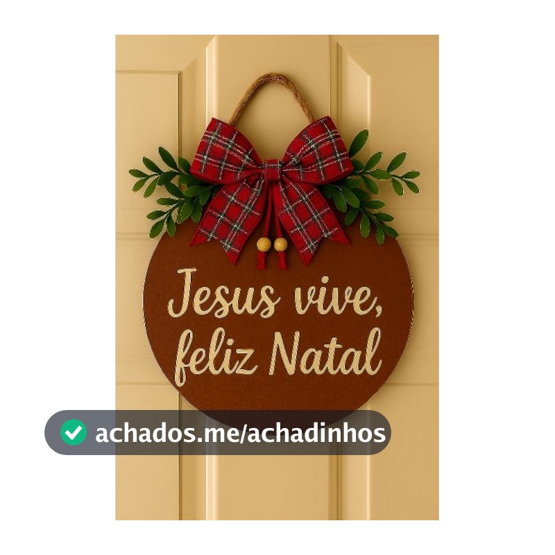 Guirlanda Jesus Vive Feliz Natal 25cm