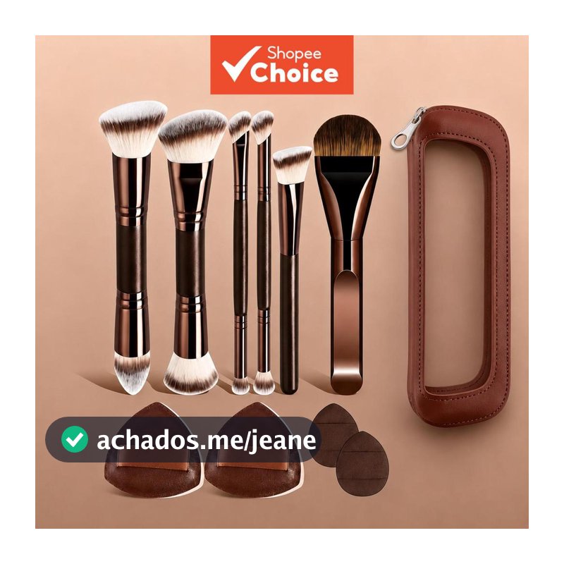 Conjunto De Pincéis De Maquiagem De Alumínio 7/8/11/19 Unidades – Blush Em Pó De Base Sintética Macia , Kit Versátil Pro