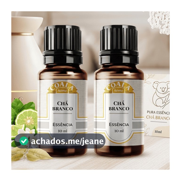 Kit 2 Essência Coala Chá Branco 10ml Para Aromatizador Difusor Perfumador de Ambiente