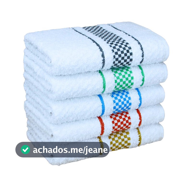 Kit 5 Pano de Prato Atoalhado Grosso 100% Algodão 45x70cm para Cozinha Copa