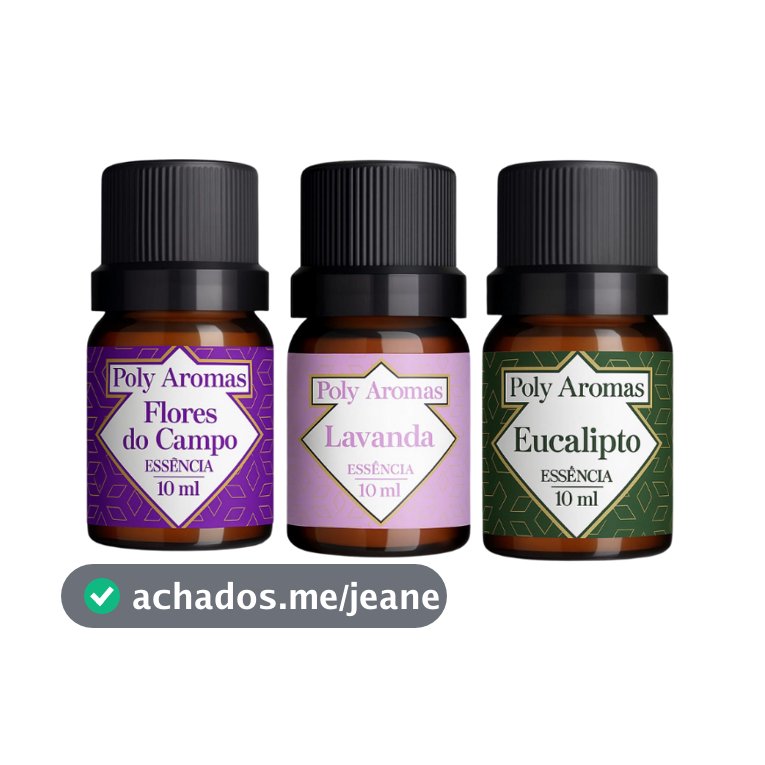 Kit 3 Essências Flores Do Campo/Lavanda/Eucalipto Hidrossolúvel Difusor/Aromatizador