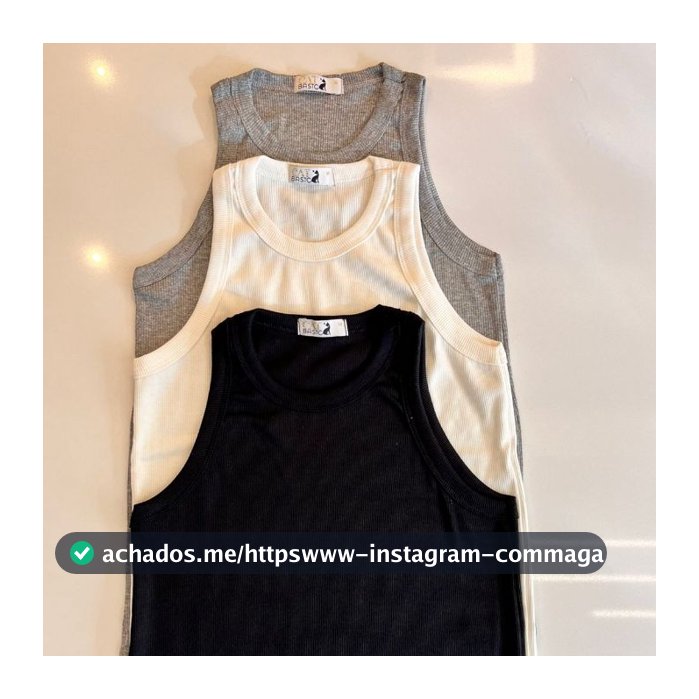 Kit 3 Regata Feminina Zarah Básica Algodão Canelado Ribana Verão Cores Sortidas