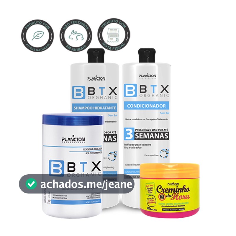 Combo Btx Orghanic + Creminho da Hora  - Plancton Professional