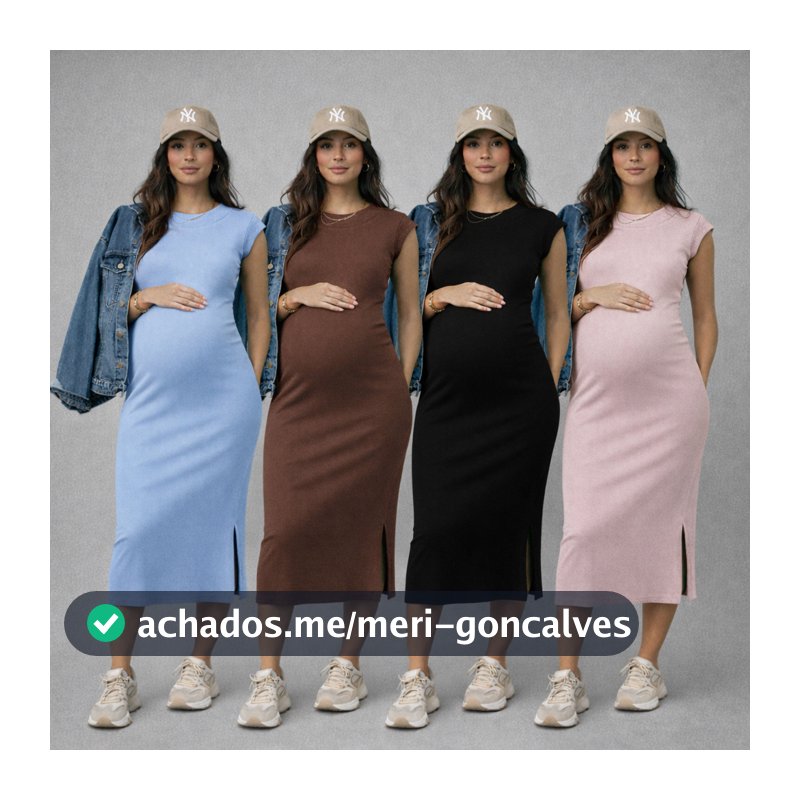 Vestido Midi Tubinho Gestante Muscle Tee Canelado/Ribana com Fenda para Gravida Regata Elegante