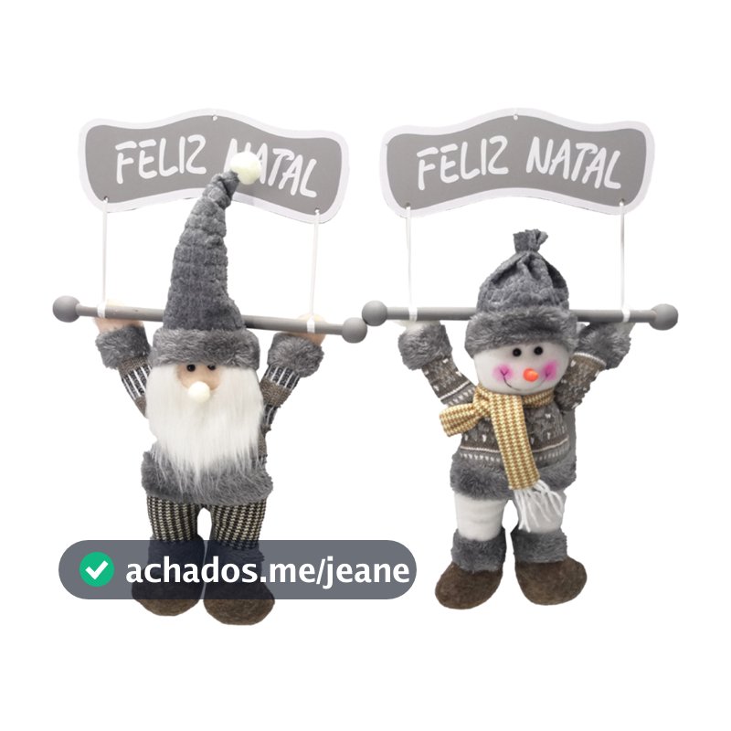 Enfeite Natal Porta Pendurar Papai Noel Boneco De Neve Placa