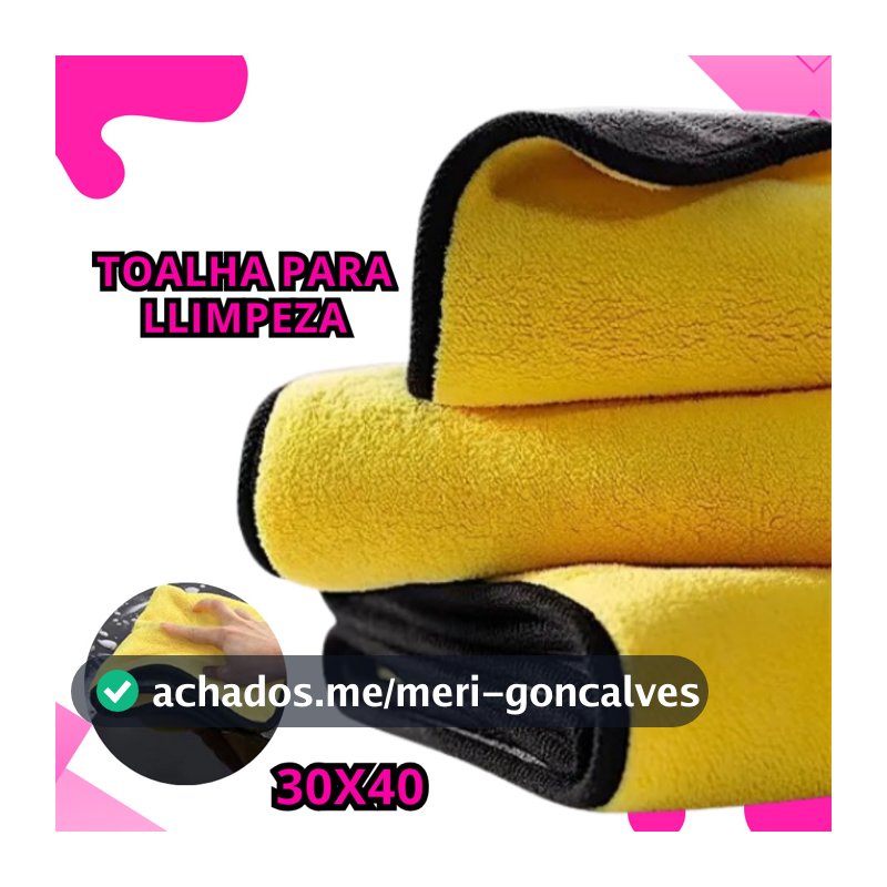 kit 8 Toalha Pano De Microfibra Lavagem polimento De Carro Uso Geral limpeza 3040 cm