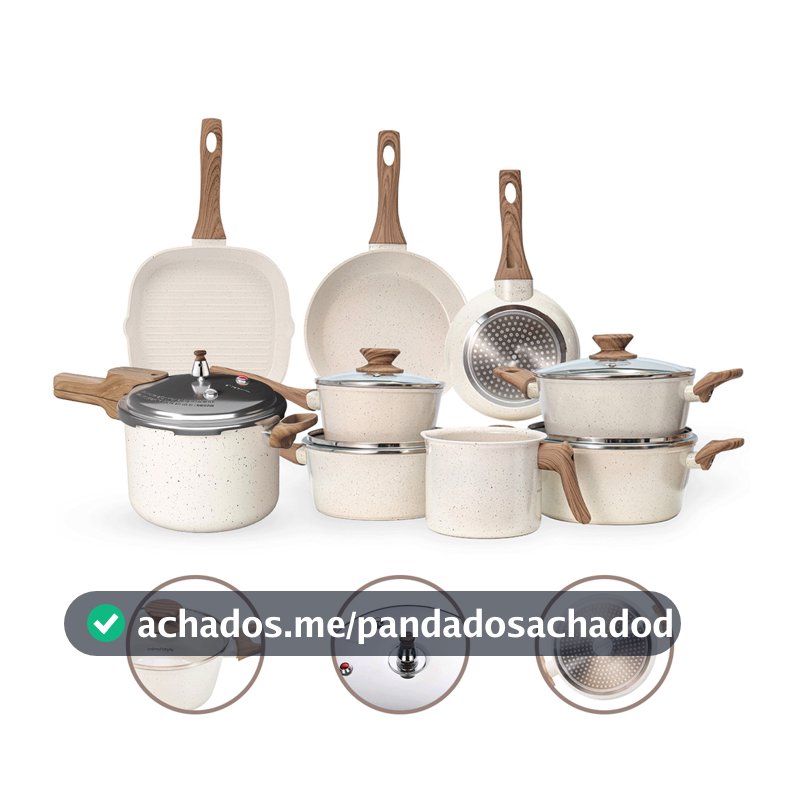 Jogo de Panelas 9 Peças Premium 4mm Indução Revestimento Cerâmico