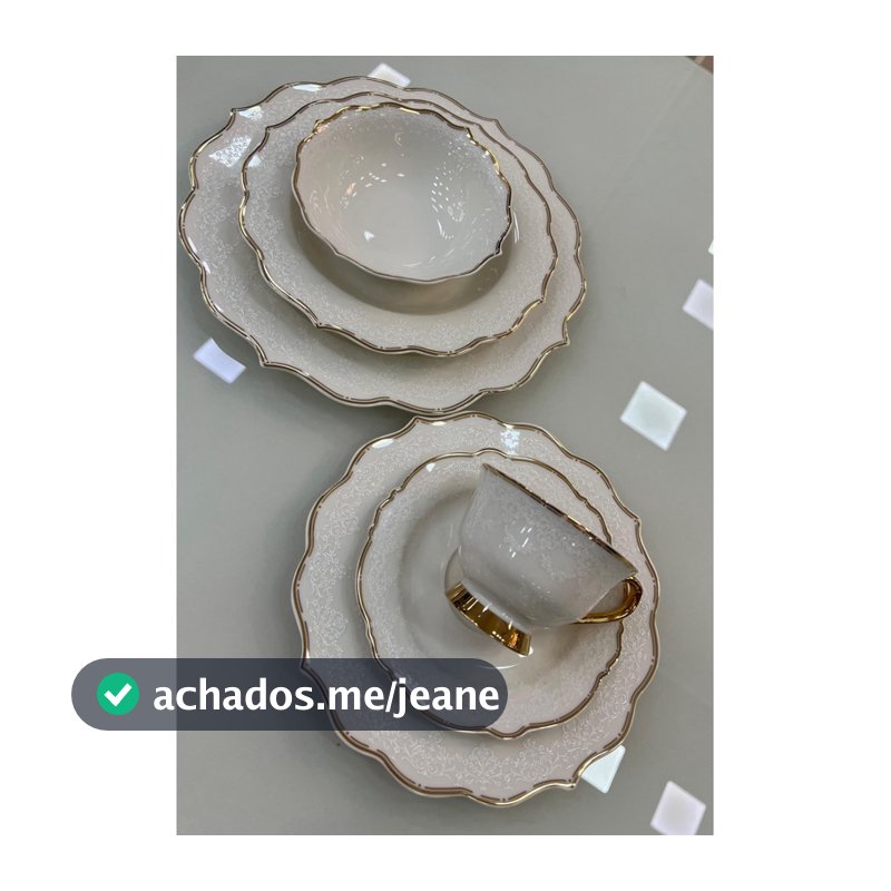 Aparelho de Jantar em Porcelana  - 30 peças - Serve 6 Pessoas