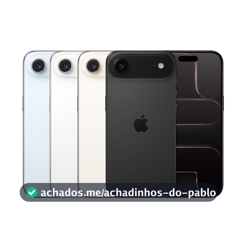 Celular Apple iPhone 17 Air 256GB 5G iOS Tela 6,6" polegadas 48MP Chip A19 Pro com Design Ultra-Fino