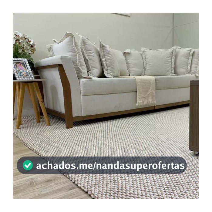 Tapete De Sala Grande 100% Algodão Confortável e Prático! Lavável à Máquina