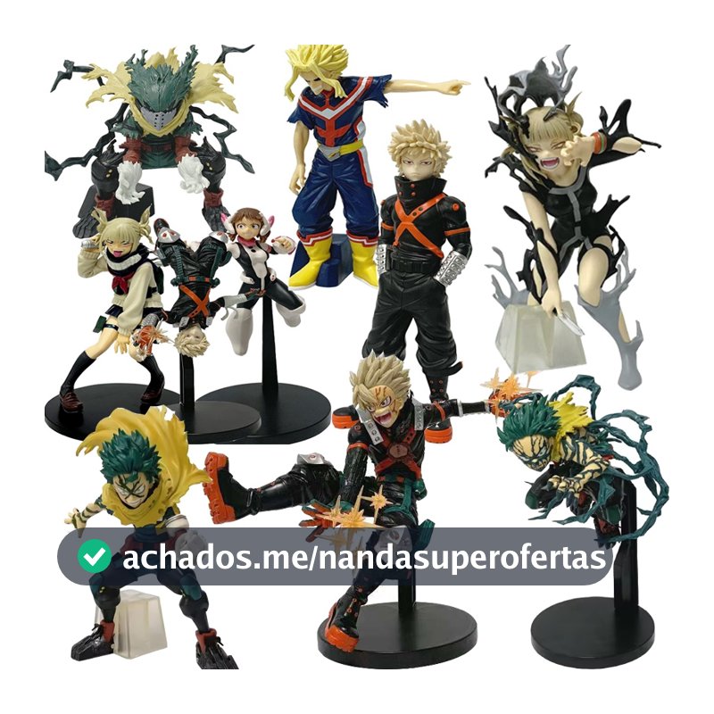 Anime Meu Herói Academia Figuras De Ação Uraraka Ochaco Midoriya Izuku Shoto Bakugou Boku Duke Modelo Bonecas Brinquedo