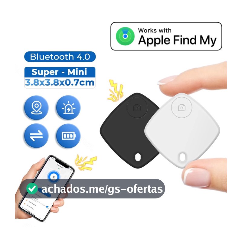 Rastreador Inteligente GPS Smart Tag Mini – Compatível com Apple Find My | Localização Precisa