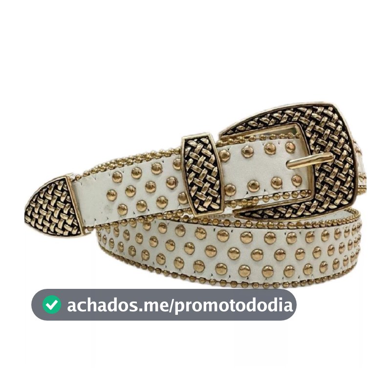 Cinto Country Lançamento do Cinto Punk Rock Com Bolinhas Fivela Desenhada Modelo 8CC-22
