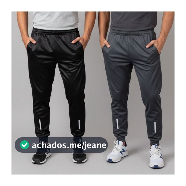 Calça Jogger Slim Fit Com Refletivo Calça Para Academia Corrida  Trabalho Com Ziper Nos Bolsos