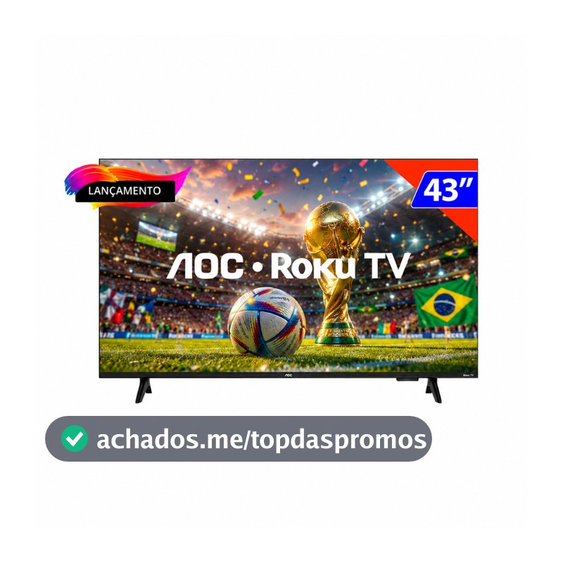 Tv Smart 43 Polegadas Aoc Roku Hd Wi-fi 43s5155/78g