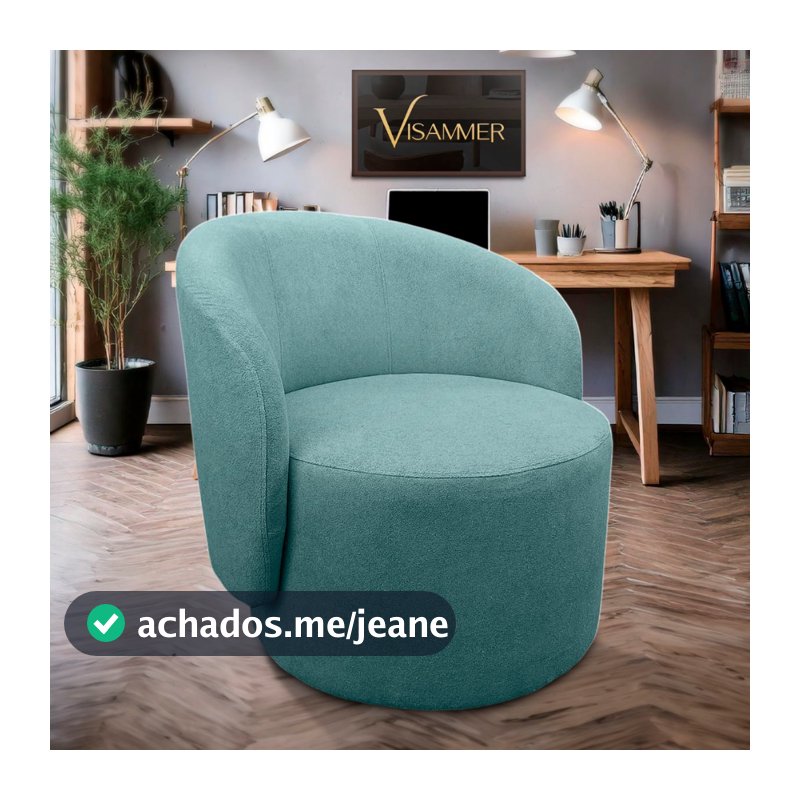 Poltrona  Orgânica Boucle Lisa Luxuosa Elegante Várias Cores Para QuartoSala Estar Recepção Visammer