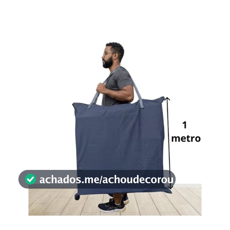 Sacolão Jeans Grande Reforçado de 1 metro x 1 metro Bolsa Grande Mudanças Viagem Sacoleiro