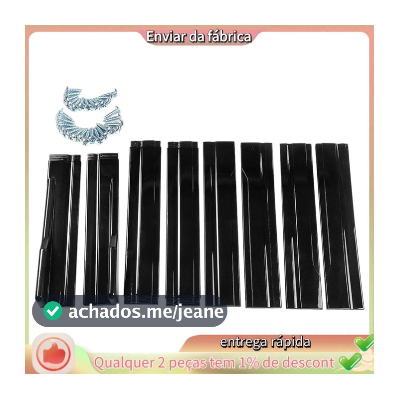 1 Conjunto De Pequeno Spoiler Anticolisão De Quatro Seções , Peça De Modificação De Saia Lateral Combinada Universal Par