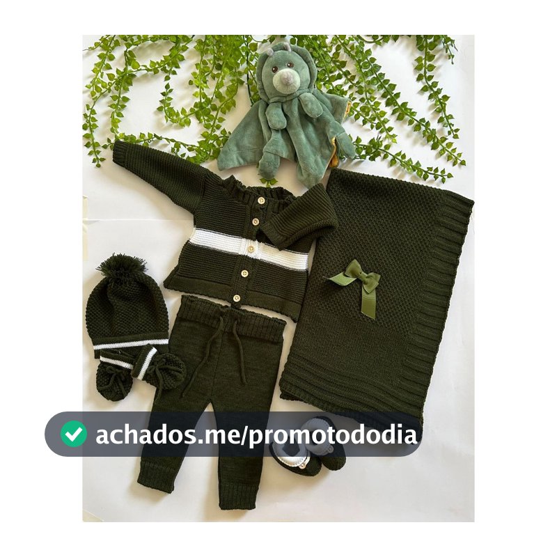 Saída Maternidade para Bebê em tricô  Menino 6 peças