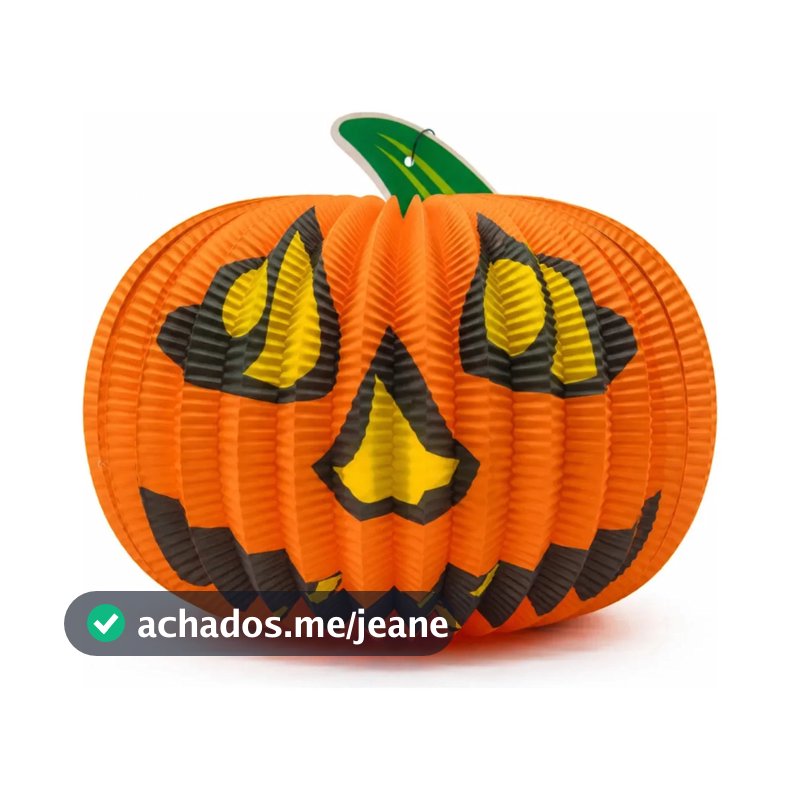 Abóbora Sanfonada 38cm Halloween Decoração Festa Terror Enfeite Pendente Dia Bruxas Cenário Temático
