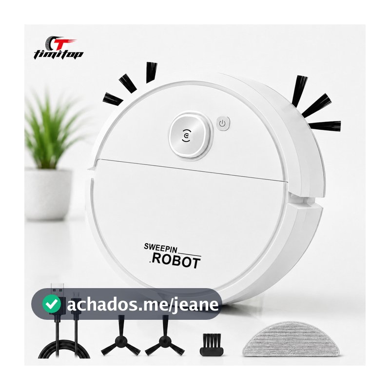 Robô Varredora/Aspirador De Pó Automática 3 Em 1 Limpeza Doméstica Robótico Inteligente E Silencioso