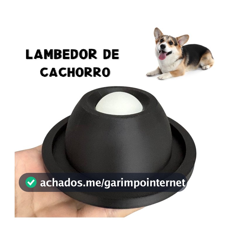 Brinquedo Interativo para Cães / Lambedor com Bola Giratória com Dispenser de Petisco Comedouro Lento Anti Ansiedade Pet