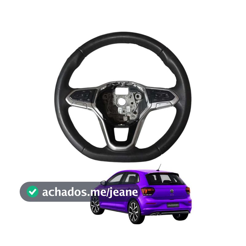 Volante Direção Volkswagen Polo Virtus 2020 A 2025 Original Preto