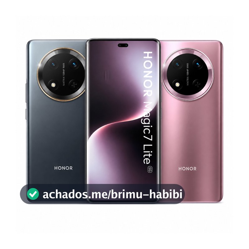 Celular HONOR Magic 7 Lite 5G 12GB 256GB Tela 120Hz Câmera 108MP