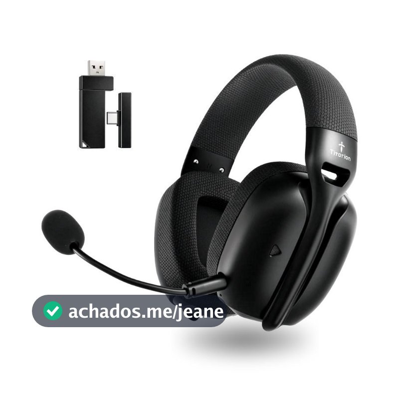 Fone De Ouvido Headset Gamer Sem Fio Wireless 2,4GHz Bluetooth Ultraleve Mintak Pro Titorion