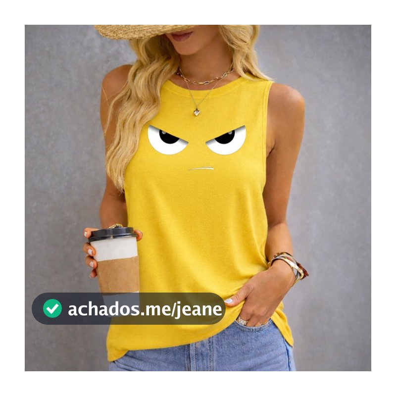 Regata camisa Feminina Sem Manga Gola Redonda Casual Modelo verão Academia Regata Confortável 100% algodão Malha Premium
