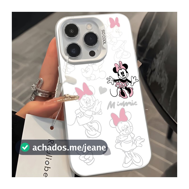 Mickey e Minnie Capinha Para IPhone 17 13 12 11 Normal X XR XS 8 7 15 14 16 PRO MAX PLUS Ar Silicone Caso