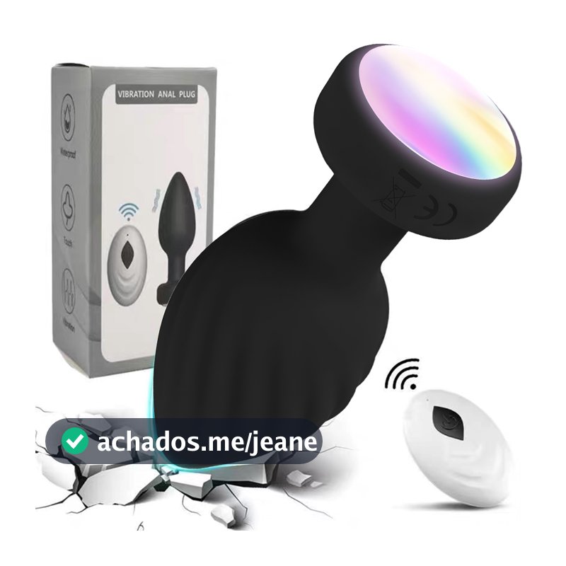 Plug Anal Vibratório Recarregável com Controle Remoto – 10 Modos, Discreto e Potente