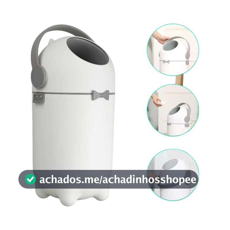 Lixeira Antiodor Fraldas Bebe Lixo Magico Banheiro Anti Odor