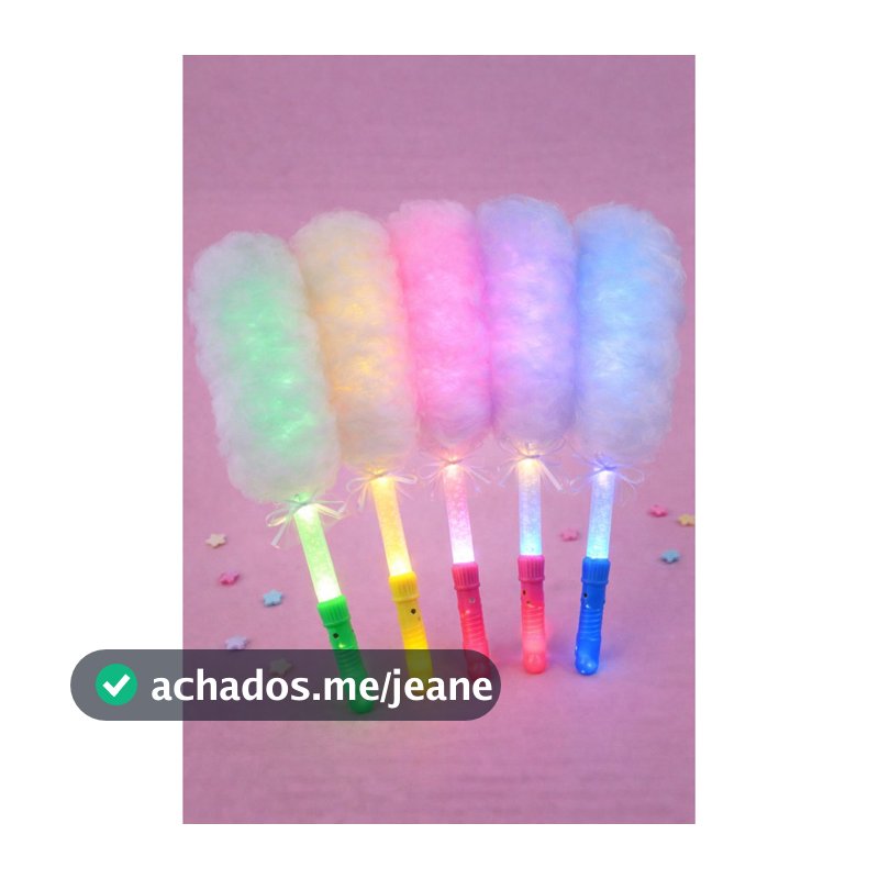 Kit Bastão Led 10/20/30/40/50 Plástico Algodão Doce Festas Neon Balada  Pisca Luz Varinha Magica LED
